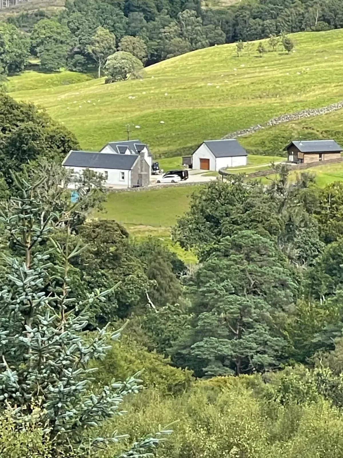 The estate steading from the air
