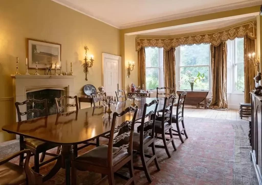 The formal dining room at Craigengillan House