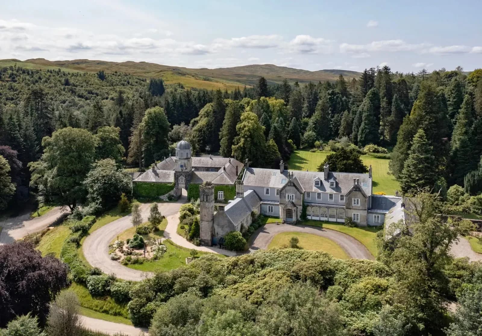 Craigengillan House from the air