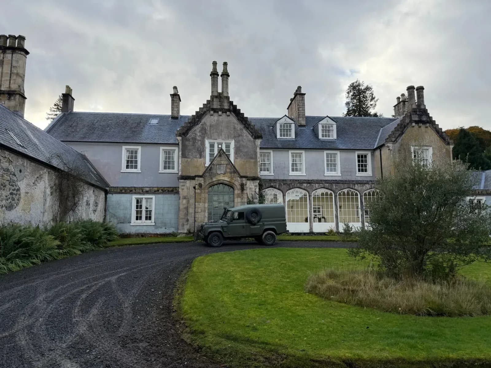 The house under a dramatic sky